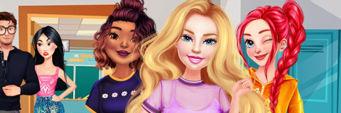 Barbie e Elsa na Escola