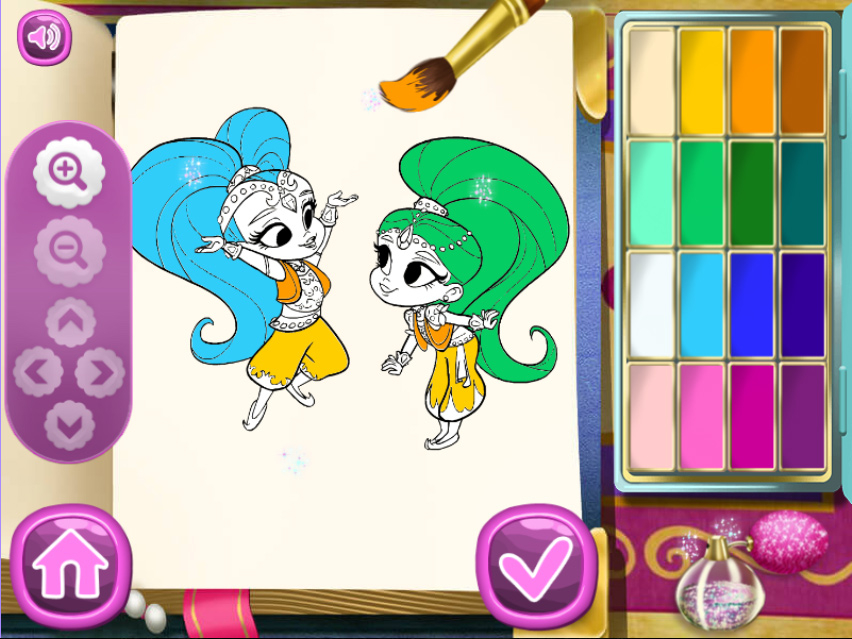 Jogo Shimmer e brilho para colorir online. Jogar gratis