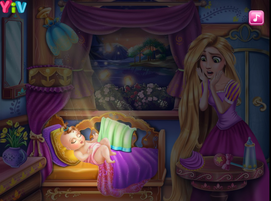 Parto da princesa Rapunzel - Jogos para Meninas