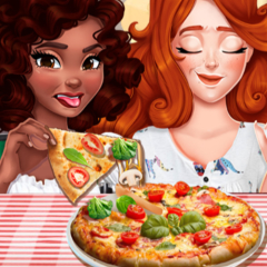 Jogo Jessie e Noelle provam Pizza Vegetariana