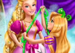 Rapunzel Costura o Vestido da Barbie